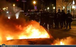 تصاویر / فرگوسن در آتش آشوب و اعتراض(2)